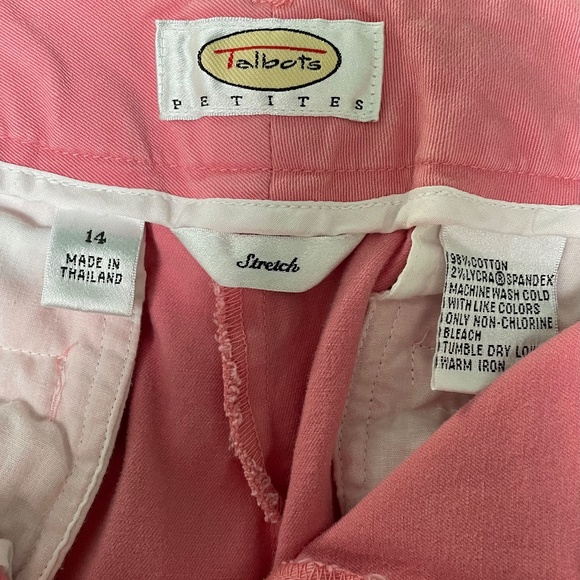 FINAL MARKDOWN Talbots Petite Pink Stretch Capris size 14P - Picture 5 of 5